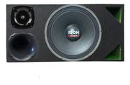 Caixa trio duto triângulo colorido alto falante etm iron 1k4 unlike 400