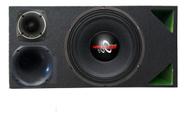 Caixa trio duto triangulo colorido médio grave hard power hp 750 compet módulo taramps