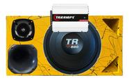 CAIXA TRIO DUTO TRIANGULO FRENTE COLORIDA TR 850 4 OHMS UNLIKE 400 + MÓDULO DS800x 4 COR:AMARELO