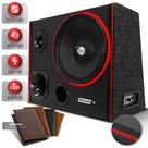 Caixa Trio Som Amplificada 12 Pol Shutt Xplode Neon Led 600w Driver + Corneta + Tweeter + Módulo