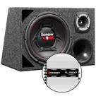 Caixa Trio Som Automotivo Completa Sub Bomber One 12 + Módulo Taramps Subwoofer Driver Corneta Tweeter - OESTESOM