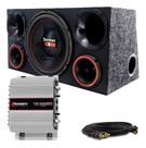 Caixa Trio Som Completa Bomber One 12 + Taramps 400x4