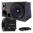 Caixa Trio Som Completa Bomber W-one 12'' + Módulo Stetsom