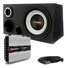 Caixa Trio Som Completa Detoner Bass 12 + Taramps Tl 1500