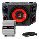 Caixa Trio Som De Carro 12 Pol Completa + Modulo Taramps Caixa Trio Som De Carro 12 Pol Completa + Modulo Taramps