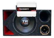 Caixa trio tr 620 triton completa automotiva duto triangular módulo taramps