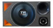 Caixa trio triangulo duto colorido médio grave triton tr 850 4 ohms unlike 400 cor:laranja