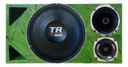 Caixa trio triangulo frente colorida triton tr 850 4 ohms unlike 500 cor:verde