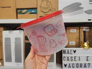 Caixa Tupperware 2,4 L para Armazenamento Vermelha