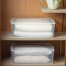 Caixa Up 80L Multiuso Transparente Lisa Com Tampa Para Organização Completa da Casa e Escritório