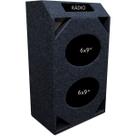 Caixa Vazia Ativa 2 De 6x9 Polegadas Furo Radio Duto Color