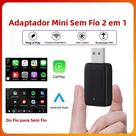 Caixa Wireless Carplay Android Auto XUDA 2 Em 1 Mini Inteligente WIFI BT Conexão Automática Para