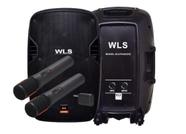 Caixa WLS S12 Ativa BT + Caixa S12 Pas + 2 Mic JBL sem fio