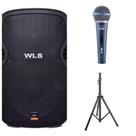 Caixa WLS S15 Ativa + Passiva S15 + Mic 58A + 2 Pedestal Caixa WLS S15 Ativa + Passiva S15 + Mic 58A + 2 Pedestal