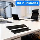 Caixas Com 3 Tomadas Para Embutir Em Aço Inox Preto Kit Com 2 Unidades