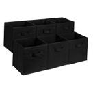 Caixas de armazenamento Amazon Basics dobráveis 13x13x13cm pretas x6