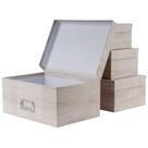 Caixas de armazenamento Briful Photo Boxes Storage 4 Set com tampas Caixas de armazenamento Briful Photo Boxes Storage 4 Set com tampas