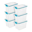 Caixas de armazenamento, caixa de vedação de esterilite, 20 litros, resistente às intempéries, pacote com 6