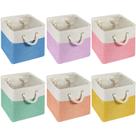 Caixas de armazenamento Cube Geiserailie, tecido de 13 x 13 polegadas, 6 unidades