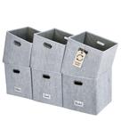 Caixas de armazenamento: cubo de feltro DECOMOMO de 28 cm com etiquetas, 6 peças, cinza claro Caixas de armazenamento: cubo de feltro DECOMOMO de 28 cm com etiquetas, 6 peças, cinza claro