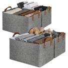 Caixas de armazenamento de armário GRANNY SAYS Grey com alças, pacote com 4