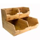 Caixas de armazenamento de despensa HOMESTEAD Bamboo empilháveis de 3 peças Caixas de armazenamento de despensa HOMESTEAD Bamboo empilháveis de 3 peças