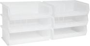 Caixas de armazenamento de plástico Akro-Mils 28x41x13cm Clear 6-Pack