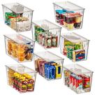 Caixas de armazenamento de plástico ClearSpace com tampas para cozinha 12,5 cm