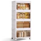 Caixas de armazenamento de plástico empilháveis QudraKast 37QT - 4 camadas