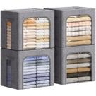 Caixas de armazenamento de roupas Lifewit com estrutura de metal, 40L, pacote com 4