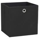 Caixas de armazenamento de tecido não tecido vidaXL 10 peças pretas 11x11x11cm Caixas de armazenamento de tecido não tecido vidaXL 10 peças pretas 11x11x11cm