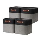 Caixas de armazenamento DULLEMELO 28x28x28cm Cube Organizer dobrável x4 Caixas de armazenamento DULLEMELO 28x28x28cm Cube Organizer dobrável x4