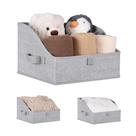 Caixas de armazenamento em tecido trapezoidal WUIKE 28L para roupas pretas