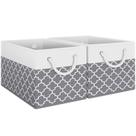 Caixas de armazenamento Fab Totes pacote com 2 Clover Grey 15x10x9,5 cm