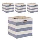 Caixas de armazenamento Fboxac Cube Fabric 33x33cm com alças, conjunto de 4