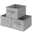 Caixas de armazenamento GRANNY SAYS Closet Grey 100% poliéster, pacote com 3