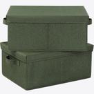 Caixas de armazenamento HOONEX Pacote de 2 com tampas 16,5 L x 30 L x 19 A cm