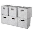 Caixas de armazenamento HSDT Cube 27 x 27 x 28 cm Cinza Branco Conjunto de 6 Caixas de armazenamento HSDT Cube 27 x 27 x 28 cm Cinza Branco Conjunto de 6