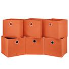 Caixas de armazenamento HSDT Orange Cube 28x28x28cm, conjunto dobrável de 6