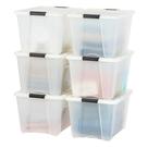 Caixas de armazenamento IRIS USA, plástico empilhável de 54 litros, pacote com 6 Caixas de armazenamento IRIS USA, plástico empilhável de 54 litros, pacote com 6