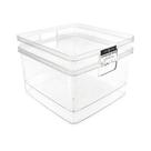 Caixas de armazenamento Isaac Jacobs Square Clear, pacote com 2 unidades (25x25x15cm)