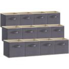 Caixas de armazenamento Lifewit Cube, tecido dobrável de 33 cm, 12 pacotes, cinza