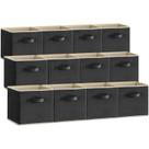 Caixas de armazenamento Lifewit Cube, tecido dobrável de 33 cm, 12 pacotes, pretos Caixas de armazenamento Lifewit Cube, tecido dobrável de 33 cm, 12 pacotes, pretos