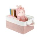 Caixas de armazenamento LordCom Fabric rosa-branco (30x21x16cm), 1 pacote