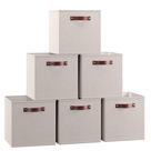 Caixas de armazenamento Ornavo Home, 13 x 13 cm, dobráveis, pacote com 6 unidades, bege Caixas de armazenamento Ornavo Home, 13 x 13 cm, dobráveis, pacote com 6 unidades, bege