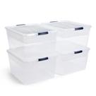 Caixas de Armazenamento Rubbermaid Cleverstore 74 Qt - Pacote com 4 Unidades