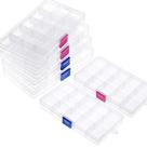 Caixas de armazenamento SGHUO Jewelry Organizer, pacote com 15 grades e 6