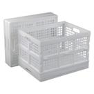 Caixas de armazenamento Sosody 34L grandes de plástico dobrável x4 brancas