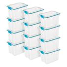 Caixas de Armazenamento Sterilite com Vedação 20L Resistentes ao Tempo Pacote com 12 Caixas de Armazenamento Sterilite com Vedação 20L Resistentes ao Tempo Pacote com 12