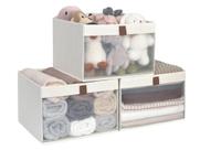 Caixas de armazenamento StorageWorks Extra Large com janela transparente, pacote com 3